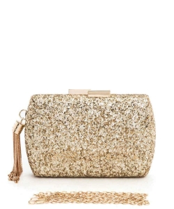 Glitter Iconic Box Clutch Bag F660 GOLD